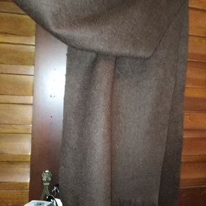 Chocolate brown cashmere scarf